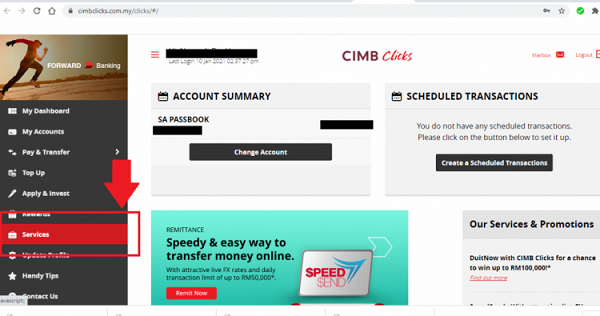2.Penyata Bank CIMB Secara Online