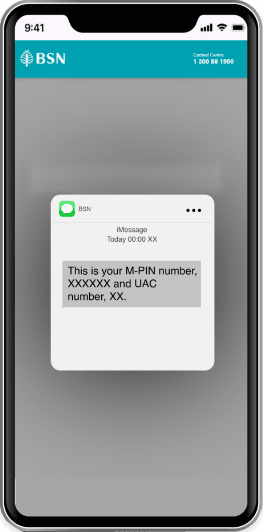 3.Cara Daftar SMS untuk BSN